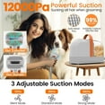 thumbnail image 4 of "Dog Grooming Vacuum, Dog Grooming Kit with Pet Clippers, 12,000Pa Pet Hair Vacuum for Dogs, Low Noise Home Cleaning Tool in 1, PG10 ", 4 of 6