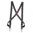 thumbnail image 5 of Men Women Suspender Heavy Duty Swivel Hooks Elastic X Type Unisex for Belt Loops Gray, 5 of 7