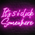 thumbnail image 1 of Letrero de neón de Kavaas con texto «I's 5 O'Clock Somewhere», 1 of 9