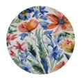 thumbnail image 2 of ARISTURING  Wildflowers Tablecloth Round Free Watercolor Flowers Poppy Cornflower and Chamomile Tablecloth Suitable for Kitchen Decorantion/Indoor and Outdoor Dining Table/Party/Picnic White, 2 of 7