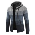 thumbnail image 2 of Sudadera con capucha para hombre, tejido de punto, sudadera, suéter, chaqueta, abrigo, para hombre, otoño e invierno, forro polar, gruesa y cálida, sudadera con capucha, cárdigan, suéter, tejido, 2 of 5
