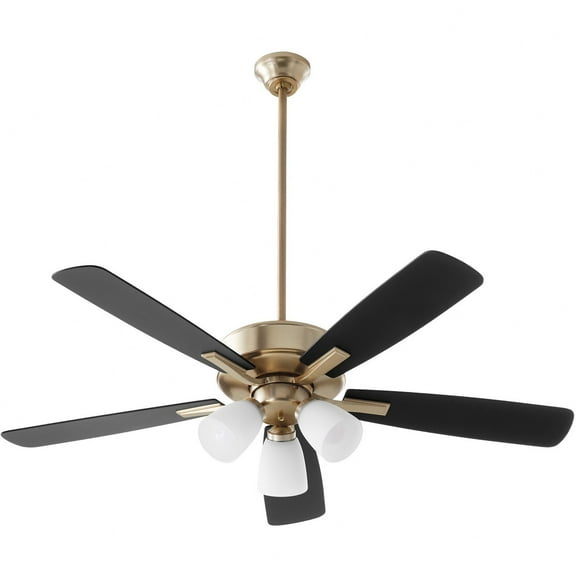 Quorum Lighting - Ovation - 5 Blade Ceiling Fan with 3 Light Kit In Traditional