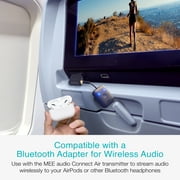 MEE audio Airplane Headphone Adapter for In-Flight Entertainment Systems (2 Pack), Black