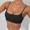 Black, variant on Women Sports Bras Square Neck Crop Tank Tops with Removable Pads, Thin Straps, Light Support, Breathable, Quick Dry, Soft, Stretchy, Yoga, Pilates, Daily Wear