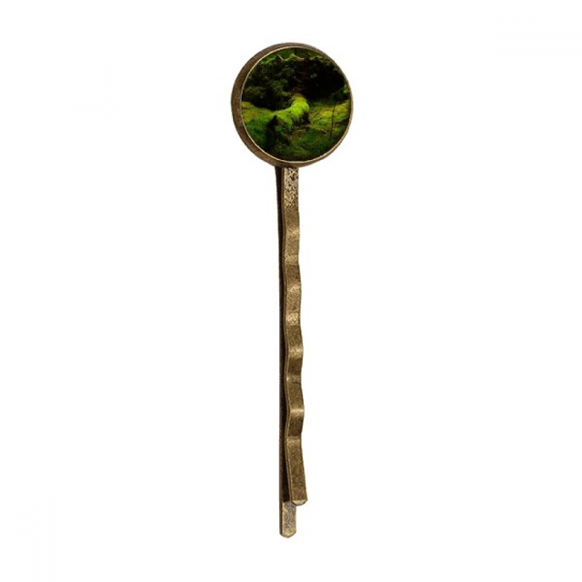 Broche de metal retro Unbranded Green Grass paisajes naturaleza 2 cm 6.3 cm