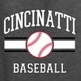 thumbnail image 6 of Wild Bobby City of Cincinnati Baseball Fantasy Fan Sports Men's Long Sleeve T-Shirt, Heather Black, Large, 6 of 6