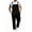 Black, variant on Overalls for Men Work Bibs Coveralls Stretchy Jumpsuits with Zipper(Dark Blue,L)
