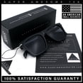thumbnail image 4 of City Hipster Oversized Rectangle Horn Rim Retro Sunglasses Slate - Black, 4 of 8