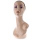thumbnail image 3 of Soporte para cabeza de maniquí con forma de modelo, para exhibición de cabello y sombrero, color negro , Piel, tal como se describe, 3 of 8