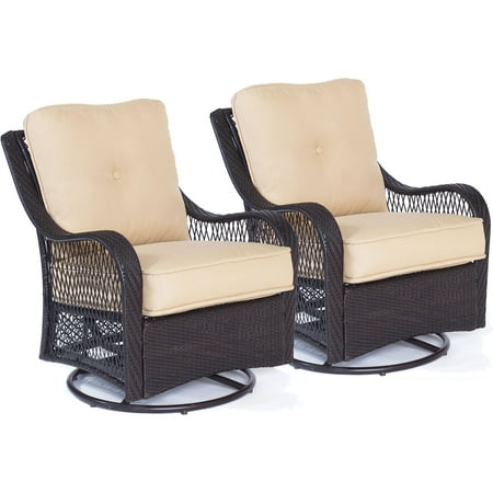 Hanover Orleans Outdoor Swivel Rocking Lounge Chairs