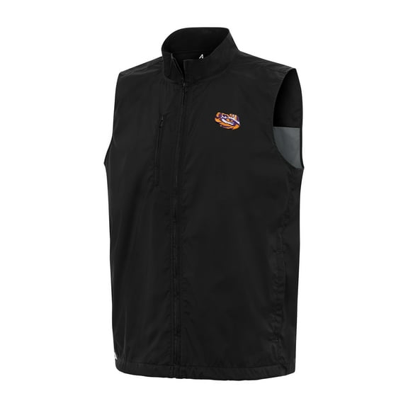 Men's Antigua  Black LSU Tigers Brisk Full-Zip Vest