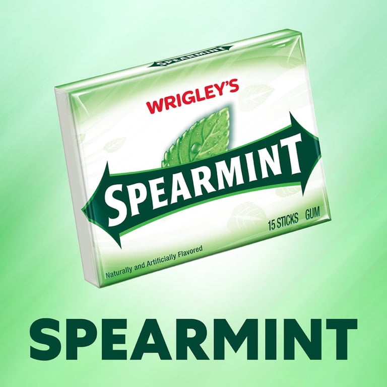 Wrigley's Spearmint Chewing Gum Bulk Pack 15 Stick Packs, 10 Packs