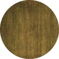 thumbnail image 1 of Ahgly Company Indoor Round Abstract Brown Modern Area Rugs, 4' Round, 1 of 4