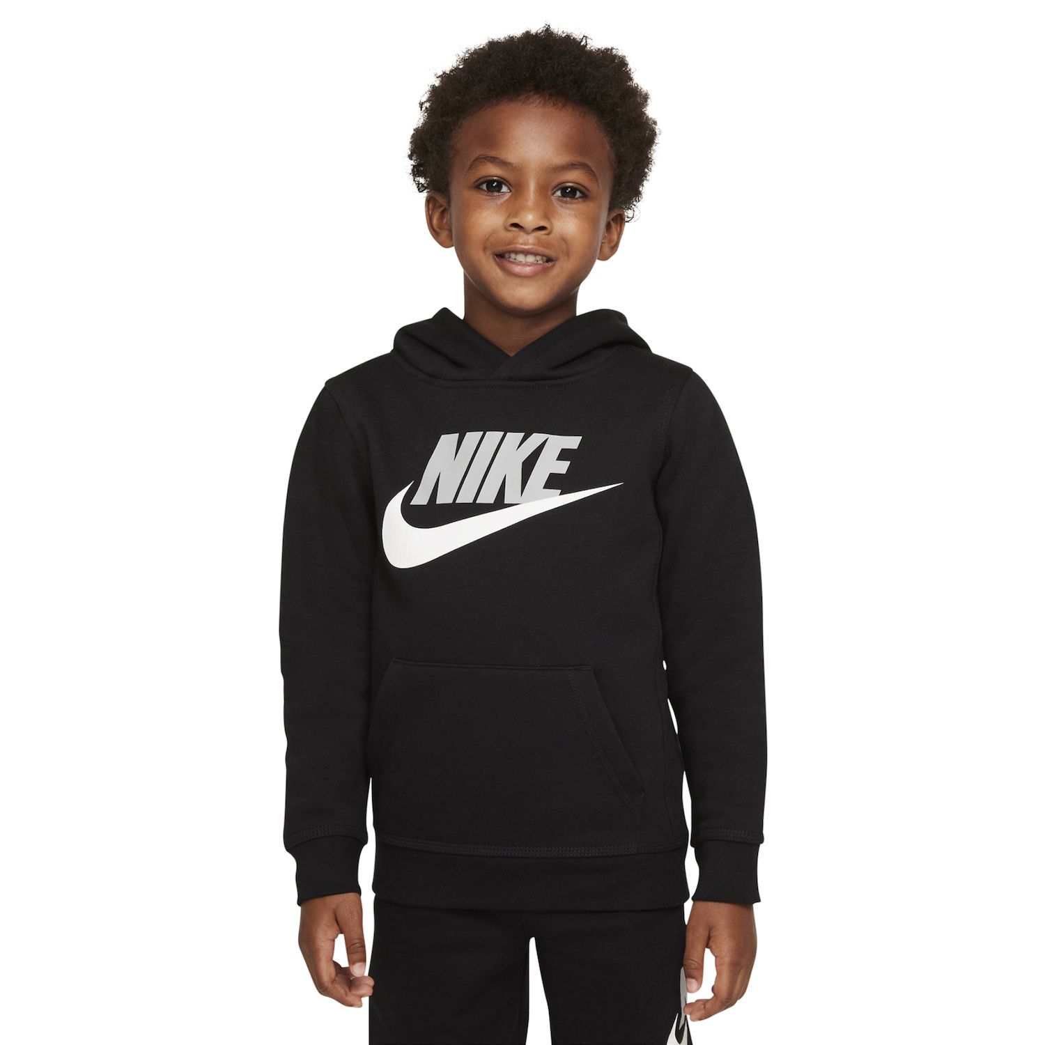 Nike Boys' Fleece Pullover Hoodie Black photo 1