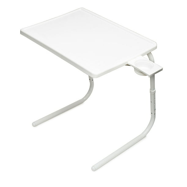 Table Mate II TV Tray and Cup Holder Large Folding Table (White