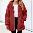 thumbnail image 3 of VIPOIN Girls Full Zip Hooded Fleece Jacket, Mid-Length Sherpa Coat Warm Fall Winter Outerwear, 3 of 8