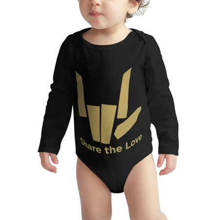 

Share Baby onesie The Love Baby Boy Girl Long Sleeve Bodysuit Snap Closure Black 12 Months