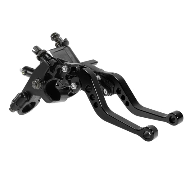 Palancas de freno y embrague cortas para Honda, Kawasaki, Suzuki y Yamaha, ajustables, palanca de freno de motocicleta de aleación de aluminio, negro sólido
