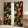 thumbnail image 2 of Feelyou Vintage Peony Flower Blackout Curtains Set of 2 (52x84 Each), Old Fashion Artwork Window Curtains, Teens Adult Women Girls Curtains and Drapes, Window Curtains Bedroom Decor, 2 of 6