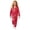 F211-Red, variant on FYDUU Girls Pajamas Bow Printed Long Sleeve Button Down Shirt and Pants Soft Sleepwear Kids Nightwear Fall Loungewear Sets 3-4 Years