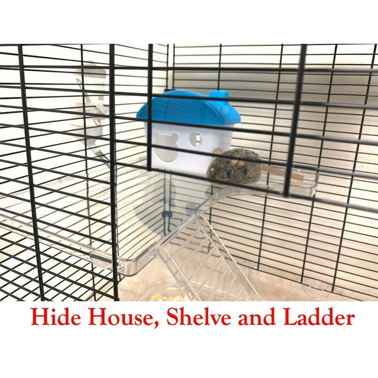 Large 3-Story Acrylic Clear Hamster Palace Habitat Home House Cage for  Guinea Pig Rodent Gerbil Rat Mice Mouse 