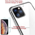 thumbnail image 2 of For Apple iPhone 11 Pro Max Phone Case , Slim-Fit TPU Case with Tempered Glass Screen Protector, by OneToughShield ® - Polygon, 2 of 3