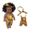thumbnail image 4 of Baby Toy HUOGUO Bebé negro africano de piel negra de 30 cm con falda de encaje, 4 of 5