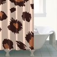 thumbnail image 4 of Beige and Brown Of Leopard Print Shower Curtain 72"x84" ,Bathroom Decorative Shower Curtains Set with 12 Hooks,Modern Waterproof Washable Shower Curtain, 4 of 6