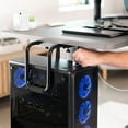 thumbnail image 3 of VIVO Black Heavy Duty Adjustable Under-Desk PC Mount, Computer Case Holder, 3 of 8
