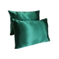 thumbnail image 4 of JUPA Place Luxurious Satin Silk Pillowcase Pair - Soft & Breathable 20 x 26 Inch Pillow Cover for Standard Size Pillows - Green Silky Smooth Pillowcases for Hair & Skin (2-Pack), 4 of 5