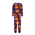 thumbnail image 4 of HTHLVMD Halloween Pajamas, Halloween Pajamas for Family, Pumpkin Print Matching Family Pajamas Orange Purple Pumpkin Long Sleeve 2 Piece Pj Set Modern Sleepwear Nightwear Loungewear Artistic Photos, 4 of 6