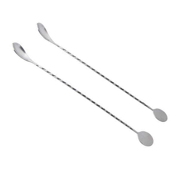 SHOWERORO 2Pcs Rustproof Stainless Steel Swizzle Sticks For Cocktails In Parties