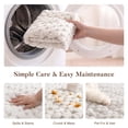 thumbnail image 2 of Nalqet 27.6×47.2 inch Plush Sofa Slipcovers Honeycomb Pattern for 2 Cushion Couches – Washable Fuzzy Non Slip Furniture Protector Couch Cover for Pets and Dogs Cats, Beige White, 2 of 8