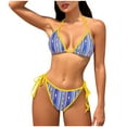 thumbnail image 2 of Acyse Womens Bikinis for Summer Clearance Juniors Backless Cute Three-Point Swimsuit Set, 2 of 3