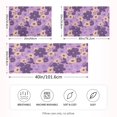 thumbnail image 4 of Purple Flower Pattern Pillowcase King Size 40''x20'' Satin Double-Sided Print Soft Wrinkle Resistant, 4 of 9