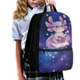 thumbnail image 3 of Binienty Galaxy Axolotl Print School Backpack for Kids 6-14, 17 Inch Large Capacity Bookbag with Adjustable Padded Straps, Multi Outer Pockets Casual Travel Daypack for School Trips, 3 of 6