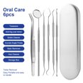 thumbnail image 3 of Herramientas de limpieza de dientes Removedor de acero inoxidable Retiro de cálculo Scraper Lavable Reutilizable Manual MANUAL DIOSOS DE DUSTENTOS Dientes Pinzas Tweeer 6pcs Noticed CE001731-04B, 3 of 7