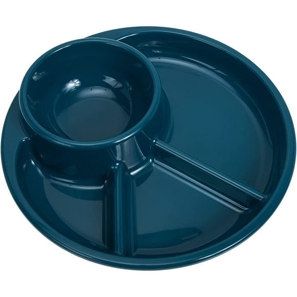 Dietary Plates for Portion Control Plates: Plastic Reusable Compartment Plastic Salad Plate