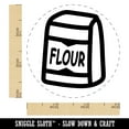 thumbnail image 2 of Bag of Flour Baker Baking Self-Inking Rubber Stamp Ink Stamper - Lime Green Ink - Small 3/4 Inch, 2 of 7