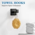 thumbnail image 6 of Godance 5-Piece Matte Black Bathroom Hardware Accessories Set, SUS304 Stainless Steel Bath Towel Bar Set Wall Mounted, 24 Inch Hand Towel Bar, Toilet Paper Holder, Towel Ring, Towel Hooks, 6 of 9