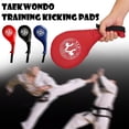 thumbnail image 2 of 2 Pack Taekwondo Kick Pad with Inner Steel Plate, Durable PU Leather Double Striking Target for Karate, MMA, Martial Arts Training, High Density EVA Foam Kicking Paddle for Kids & Adults, 2 of 10