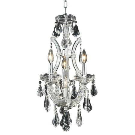 

2801 Maria Theresa Collection Chandelier D:12in H:22in Lt:4 Chrome Finish (Royal Cut Crystals)