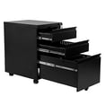 thumbnail image 4 of Home Office Sliding Rail Drawers File Storage Steel Movable File Cabinet with Keys & Casters, 4 of 8