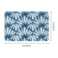 thumbnail image 3 of Bingfone Blue Shells Door Mat 16"X24" Front Entrance Non-Slip Low Profile Washable For Entryway, 3 of 7