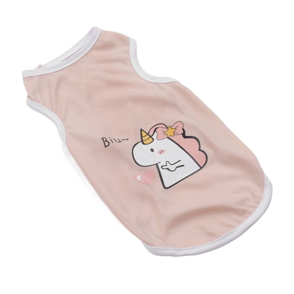 NFTIGB Summer Pet Shirt Soft Breathable Sleeveless Stylish Dog Vest Apparel for Puppy Cat Rabbits Pink Size M (7.48 x 7.09 inches)