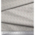 thumbnail image 3 of Soimoi Poly Georgette Fabric Leaves & Floral Small Printed Fabric 1 Yard 52 Inch Wide, 3 of 3