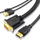 thumbnail image 1 of Cable adaptador AKWOR VGA a HDMI de 1,8 m con audio y alimentación USB, 1 of 7
