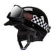 thumbnail image 2 of Casco de scooter Casco abierto de motocicleta Equipo de ciclismo Casco de bicicleta Cómodo Negro brillante, 2 of 9