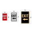 thumbnail image 2 of Signs ByLITA Portrait Round Exit Left Arrow Sign with Adhesive Tape (Red) - Small, 2 of 7