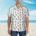 thumbnail image 4 of Fotbe Milk Tea Hawaiian Shirt for Men Unisex Summer Beach Casual Short Sleeve Cotton Linen Button Down Shirts-3X-Large, 4 of 9